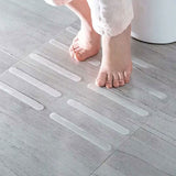 NNEOBA 6-9pcs Anti Slip Strips Transparent Shower Stickers Bath Safety Strips Non Slip Strips for Bathtubs Showers Stairs Floors