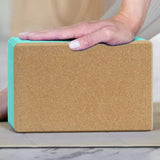 NNETM Non-Slip Cork Yoga Blocks for Exercise & Meditation (Blue)