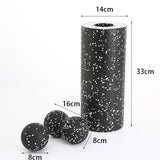 NNETM Hollow Yoga Roller Massage Peanut Ball Set (Black)