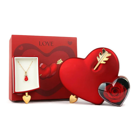 NNEOBA Heart-Shaped Jewelry Box for Valentine's Day