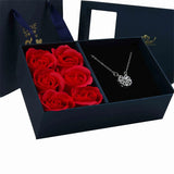 NNEOBA Immortal Flower Jewelry Box with Roses and Window