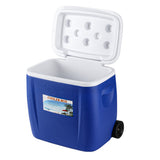 NNEDSZ Glacio 38L Portable Ice Cooler Box With Wheels Camping Fridge