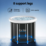 NNEDSZ Portable Ice Bath Tub 70X80CM Inflatable Folding Bathtub Spa Massage