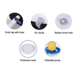 NNEDSZ Portable Ice Bath Tub 70X80CM Inflatable Folding Bathtub Spa Massage