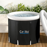 NNEDSZ Portable Ice Bath Tub 70X80CM Inflatable Folding Bathtub Spa Massage