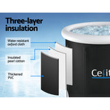 NNEDSZ Portable Ice Bath Tub 80X80CM Inflatable Folding Bathtub Spa Massage