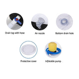 NNEDSZ Portable Ice Bath Tub 80X80CM Inflatable Folding Bathtub Spa Massage