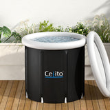 NNEDSZ Portable Ice Bath Tub 80X80CM Inflatable Folding Bathtub Spa Massage