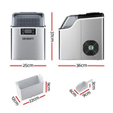 NNEDSZ Devanti Ice Maker Machine Commercial Portable Ice Cube Tray Countertop 3.2L