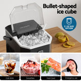 NNEDSZ Devanti 12kg Ice Maker Machine 1.3L w/Scoop Holder Black
