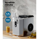 NNEDSZ Portable Ice Maker Machine Ice Cube 12kg Bar Countertop Stainless Steel