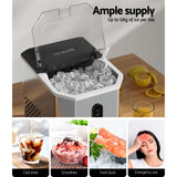 NNEDSZ Portable Ice Maker Machine Ice Cube 12kg Bar Countertop Stainless Steel