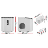 NNEDSZ 12kg Ice Maker Machine Portable Ice Cube TBar Countertop 2L Black