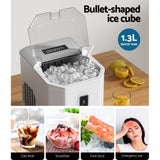 NNEDSZ 12kg Ice Maker Machine Portable Ice Cube TBar Countertop 2L Black