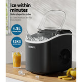 NNEDSZ Portable Ice Maker Machine Ice Cube T12kg Bar Countertop Black