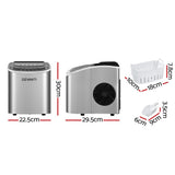 NNEDSZ 12kg Ice Maker Machine w/Self Cleaning Silver