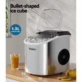 NNEDSZ 12kg Ice Maker Machine w/Self Cleaning Silver