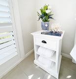 NNENVS Bedside Table with Shelves