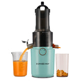 NNEMB Cold Press Slow Juicer Machine, Large Chute, 200W, Seafoam Green