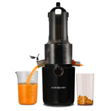 NNEMB Cold Press Slow Juicer Machine, Large Chute, 200W, Charcoal Grey