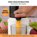 NNEMB Cold Press Slow Juicer Machine, Large Chute, 200W, White
