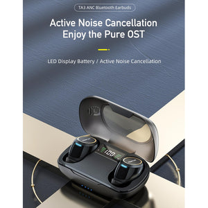 Wireless Active Noise Reduction Earphones - Black-1915196709240180737