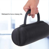 Portable Zipper Case For Jbl Charge 3 Speaker - Black Leather-1915196497486548998