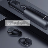 Wireless Sports Headset With Portable Charging Case - T55 Tws Bluetooth V5.0 Black-1915196738575142919