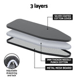 NNEDSZ Artiss Ironing Board Foldable Iron Rest Black
