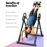 NNEDSZ Inversion Table Gravity Exercise Inverter Back Stretcher Home Gym Grey