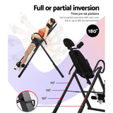 NNEDSZ Inversion Table Gravity Exercise Inverter Back Stretcher Home Gym Grey