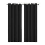 2x Blockout Curtains Panels 3 Layers Black-1910113268014387200
