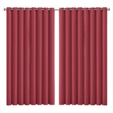 2x Blockout Curtains Panels 3 Layers Burgundy CD1003-300X230-GY-1919892933516070912