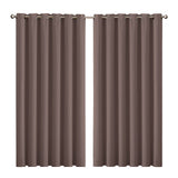 2x Blockout Curtains Panels 3 Layers Taupe-1910113274167431168