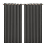 2x Blockout Curtains Panels 3 Layers Charcoal-1910113273009803264