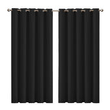 2x Blockout Curtains Panels 3 Layers Black-1910113270224785408