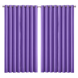 2x Blockout Curtains Panels 3 Layers Purple CD1003-300X230-GY-1919892932849176576