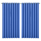 2x Blockout Curtains Panels 3 Layers Blue CD1003-300X230-GY-1919892932463300608