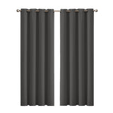 2x Blockout Curtains Panels 3 Layers Charcoal-1910113268324765696