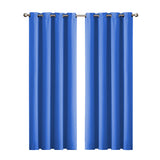 2x Blockout Curtains Panels 3 Layers Blue-1919892929690865664