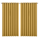 2x Blockout Curtains Panels 3 Layers Mustard CD1003-300X230-GY-1919892933180526592