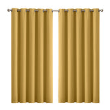 2x Blockout Curtains Panels 3 Layers Mustard-1919892930928185344