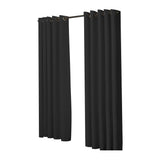 2x Blockout Curtains Panels 3 Layers Black-1910113270224785409