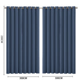 2x Blockout Curtains Panels 3 Layers-1910113276046479362