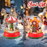 NNEOBA Illuminated Christmas Village Decoration Carnival Scene