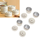 NNEOBA 4Pcs 304 Stainless Steel Insulated Lunch Container Set Beige