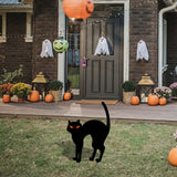 NNEOBA Halloween Black Cat Silhouette Yard Art Statue