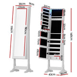 NNEDSZ Jewellery Cabinet Mirror Free Standing