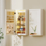 NNEDSZ Jewellery Cabinet Mirror Door Wall Mount