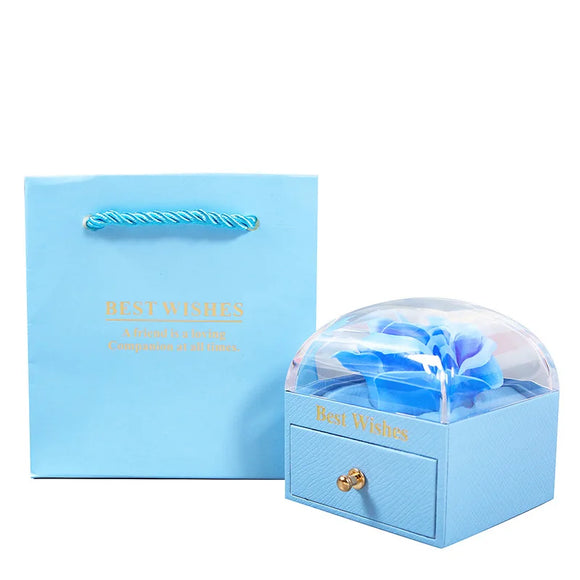 NNEOBA Jewelry Storage Box Rose Macaron Color Display Case